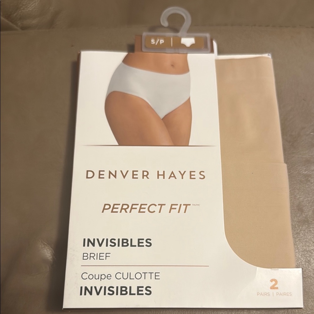 NWT size small Denver Hayes Perfect Fit Invisibles Briefs 2 pairs